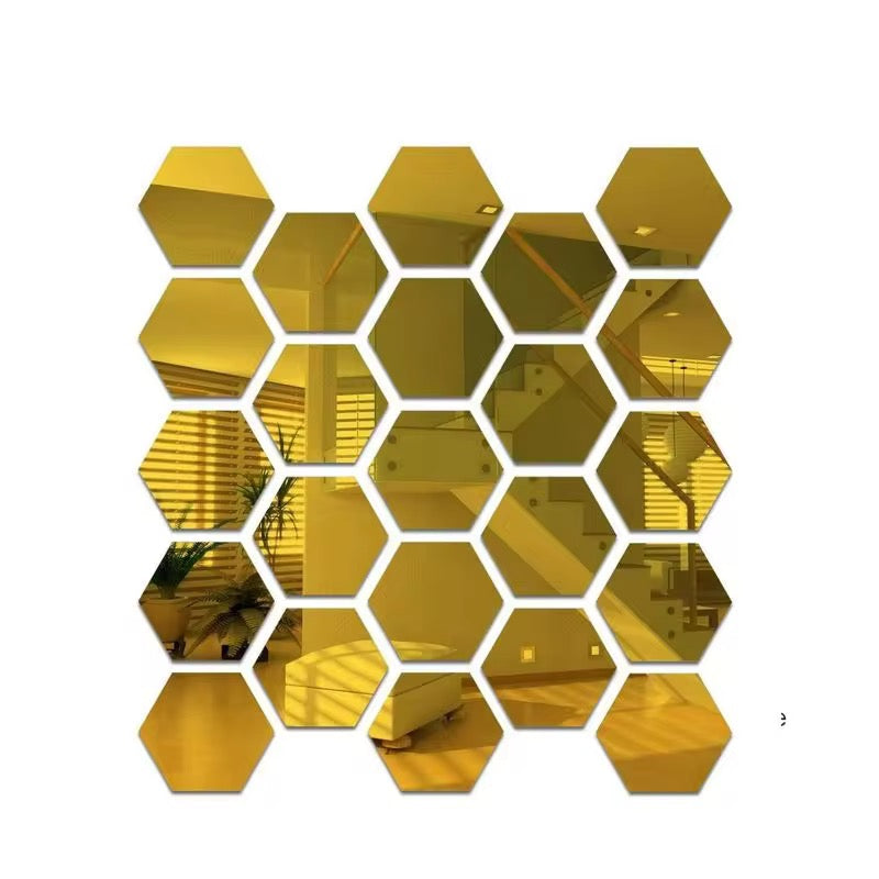 Miroir autocollant hexagonal