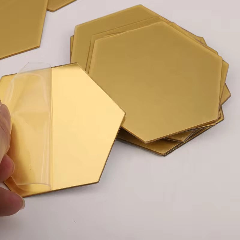 Miroir autocollant hexagonal