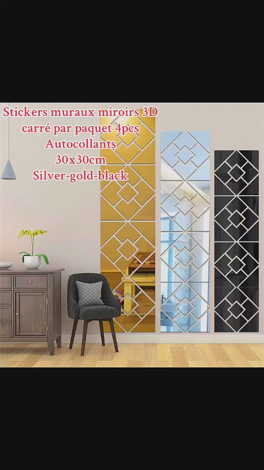 Stickers autocollants effet miroir