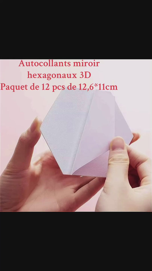 Miroir autocollant hexagonal